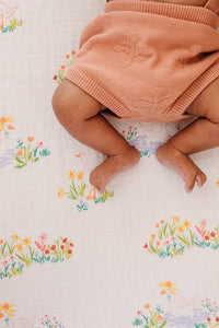 Pre-Order Garden Goose Crib Sheet - littlelightcollective