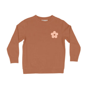 Let Love Grow Organic Sweatshirt - Coral Orange - littlelightcollective