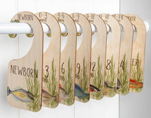 Load image into Gallery viewer, Rustic Wood Closet Dividers Fish - littlelightcollective