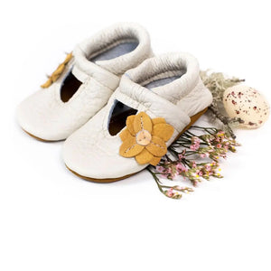 Milk Lily Janes Leather Baby Moccs Shoes - littlelightcollective