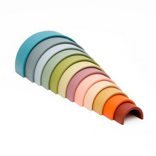 Load image into Gallery viewer, Large Nature Rainbow Silicone Stacker - littlelightcollective