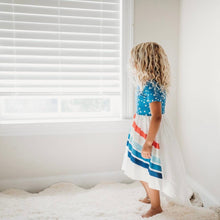 Load image into Gallery viewer, Red, White, and Blue Rainbow Dress - littlelightcollective