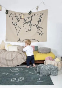 Wall Hanging Canvas Map - littlelightcollective