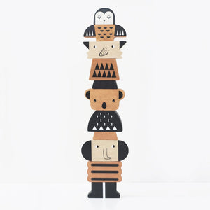Wooden Animal Tower - littlelightcollective