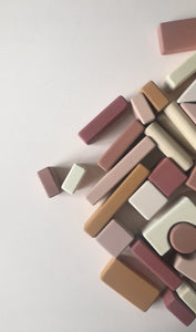 Wooden Blocks Set Castle Wooden Stack Toy Eco Toys for Girls - littlelightcollective