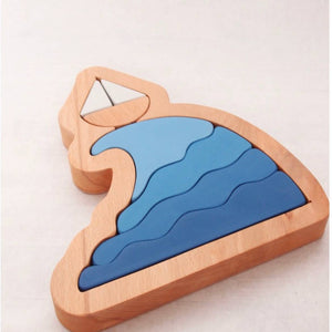 Waves and Boat Stacker / Puzzle - littlelightcollective