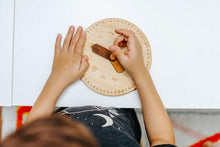 Load image into Gallery viewer, Wooden toy clock - littlelightcollective
