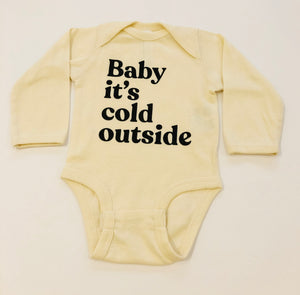 CREAM BABY IT’S COLD OUTSIDE BODYSUIT - littlelightcollective