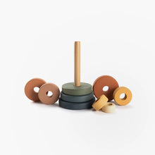 Load image into Gallery viewer, Wooden Ring Stacker Toy Stacking Toy Baby Gift Stacking Ring - littlelightcollective