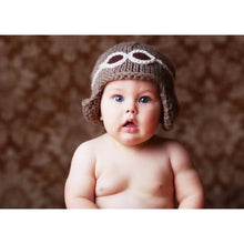 Load image into Gallery viewer, Wilbur Aviator | Acrylic Hand Knit Kids &amp; Baby Hat - littlelightcollective