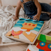 Load image into Gallery viewer, Ocean &amp; Ship Puzzle Play Set - littlelightcollective
