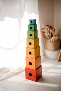Rainbow Nesting Boxes - littlelightcollective