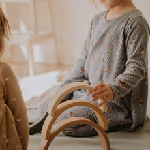 Load image into Gallery viewer, Wooden Rainbow Toy Arch Stacker from Wood Gift for Children - littlelightcollective