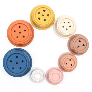Silicone Stacker Toys - Stacking Cups Crisp - littlelightcollective