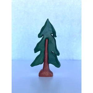 Hand Carved Fir Tree Small World - littlelightcollective