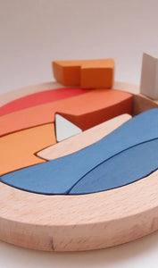 Sunset Boat Wooden Puzzle - littlelightcollective