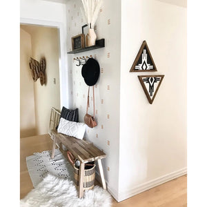 Southwest Tri (White) | Boho Accent Wood Sign - littlelightcollective