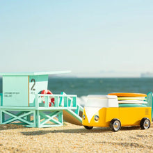 Load image into Gallery viewer, Magnetic Beach Bus Sunset - Camper Van + Surfboard - littlelightcollective