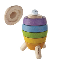 Load image into Gallery viewer, Wooden Puzzle Stacking Rocket with Astronaut - littlelightcollective