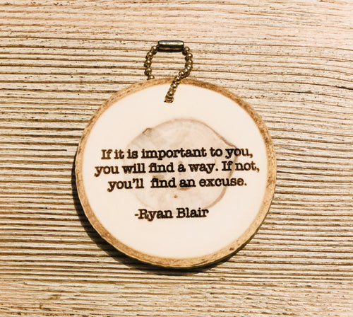 Mini Wood Round Keychain / Ornament - littlelightcollective