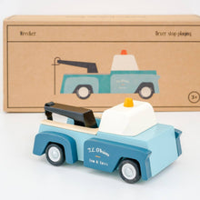 Load image into Gallery viewer, Wooden Toy Car Tow Truck - Wrecker - littlelightcollective