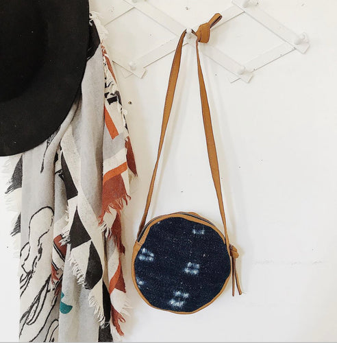 Indigo Mudcloth Purse - For Her Mudcloth Circle Bag - littlelightcollective