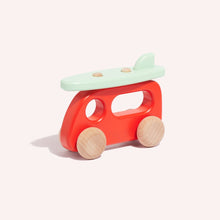 Load image into Gallery viewer, Wooden Camper Car with Surfboard - littlelightcollective