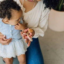 Load image into Gallery viewer, Hayes Silicone + Wood Teether Ring - Zion - littlelightcollective