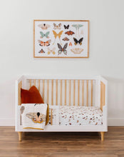 Load image into Gallery viewer, Preorder - Butterfly Migration Crib Sheet - littlelightcollective