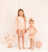 Load image into Gallery viewer, Shirred Two Piece Swimsuit- Peach Seashell - littlelightcollective