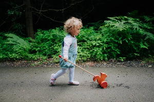 Squirrel Wooden Push Toy - littlelightcollective