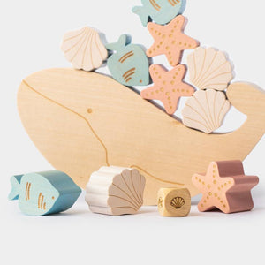 Wooden Balance Game • Whale - littlelightcollective