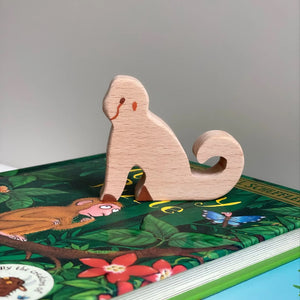 Safari Wooden Animals Natural Set - littlelightcollective