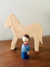 Load image into Gallery viewer, Unboxed item- Pony Express Wooden Rider and Horse - littlelightcollective