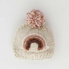 Load image into Gallery viewer, Mauve Rainbow Knit Beanie Hat - littlelightcollective