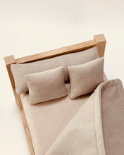 Load image into Gallery viewer, Wooden Bed Toy With Beddings - littlelightcollective