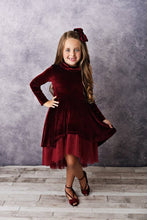 Load image into Gallery viewer, Velvet Dress - Winter Winr - littlelightcollective