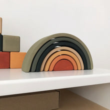 Load image into Gallery viewer, Wooden Rainbow Mini | Arch Stacking Toy | Jungle - littlelightcollective