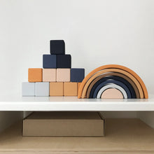 Load image into Gallery viewer, Wooden Rainbow Mini | Arch Stacking Toy | Desert Night - littlelightcollective