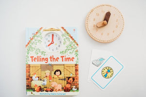Wooden toy clock - littlelightcollective