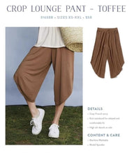 Load image into Gallery viewer, Size Medium Dream Chasers Crop Lounge Pant Toffee - littlelightcollective
