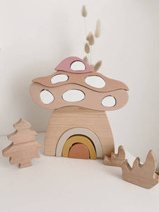 Unboxed Mushroom House Puzzle - littlelightcollective
