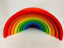 Load image into Gallery viewer, Double Rainbow Wooden Stacker - littlelightcollective