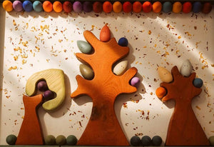 Coloured Wooden Trees - littlelightcollective