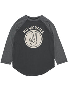 NO WORRIES LS RAGLAN TEE SHIRT - littlelightcollective