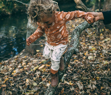 Load image into Gallery viewer, Organic Drawstring Pants - Forest Cream - littlelightcollective