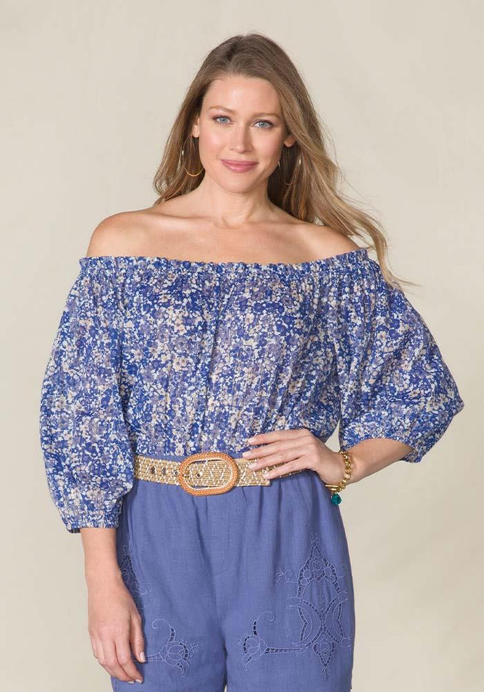 Size Medium Canyon Floral Off-Shoulder Top - littlelightcollective