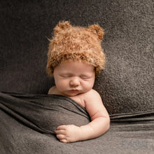 Load image into Gallery viewer, Newborn Brown Bear Beanie Hat &amp; Pants Set - littlelightcollective