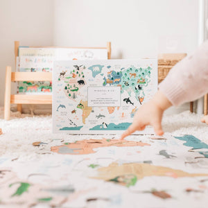 World Map Floor Puzzle (Pre-order, shipping September) - littlelightcollective