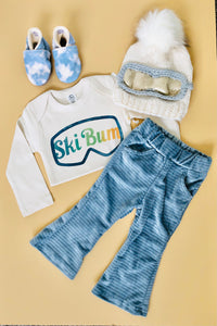 Ski Goggles Cream | Acrylic Hand Knit Kids & Baby Hat - Beanie - littlelightcollective